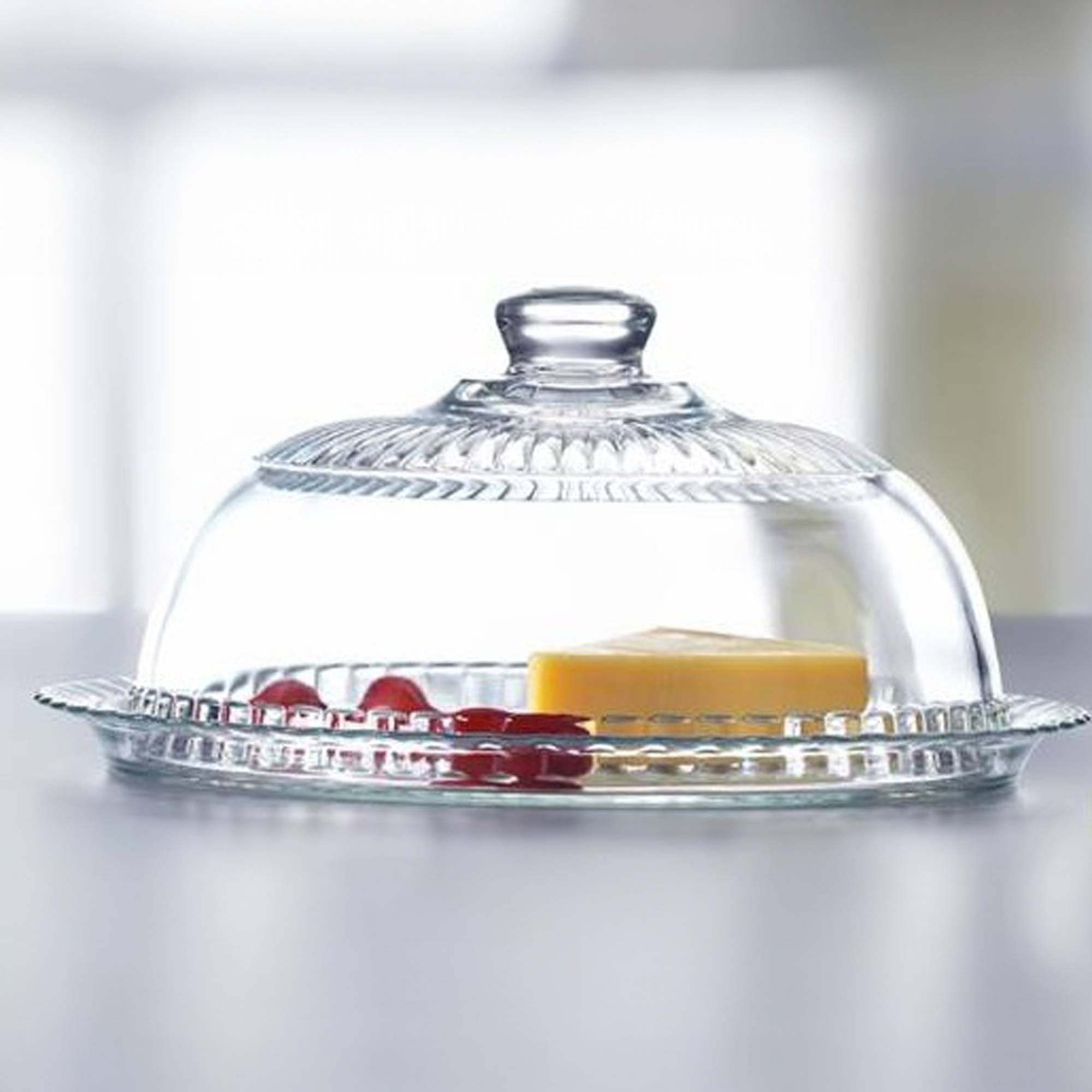 Tortenplatte mit Glocke Luminarc aus Glas für Kuchen