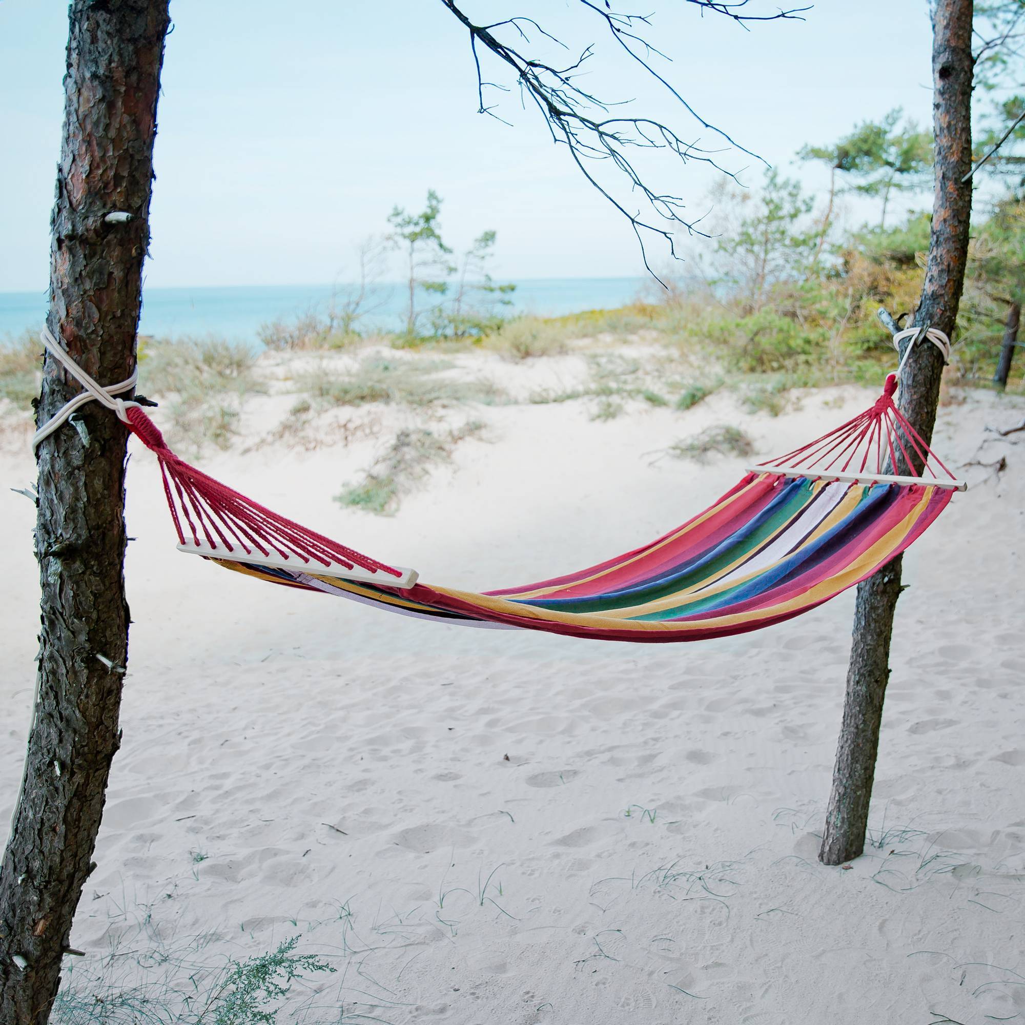 Hamac De Jardin Et Camping 185 X 80 Cm - Confortable Jusqu'à 85 Kg