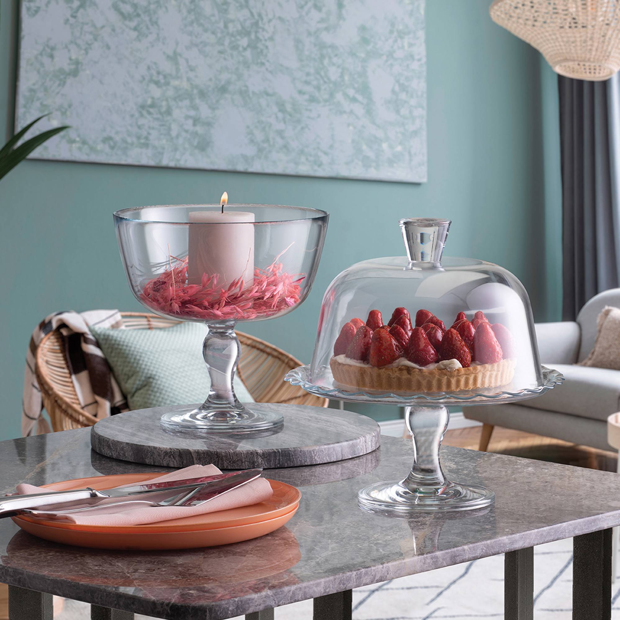 Tortenplatte mit Haube Petite Patisserie Pasabahce
